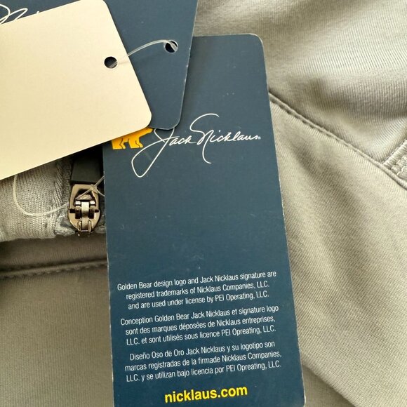 Jack Nicklaus Mens Light Gray Long Sleeve 1/4 Zip Pullover Shirt M - Picture 7 of 7